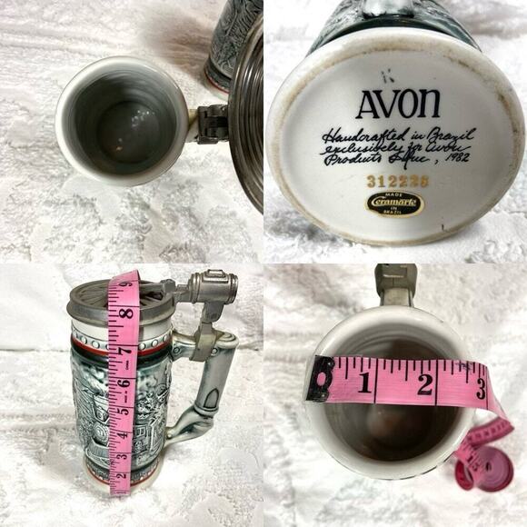 VINTAGE AVON Collector's Stein Mugs Handcrafted in Brazil Lot of 2 1980 and 1982 - Picture 9 of 9